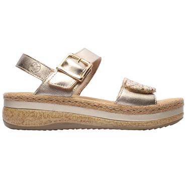 RIEKER V0951 SANDAL - GOLD MULTI