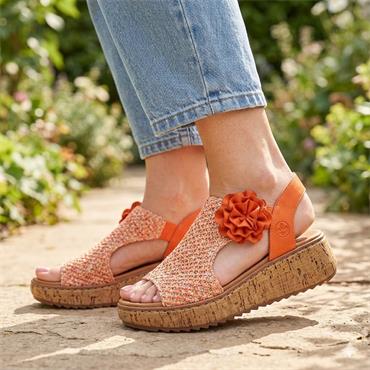 RIEKER V1783 SANDAL - ORANGE