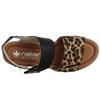 RIEKER V4181 SANDAL - BLACK/LEOPARD