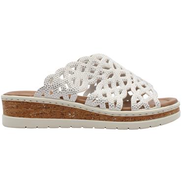 RIEKER V4189 MULE - ICE WHITE