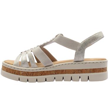 RIEKER V4918 SANDAL - SILVER