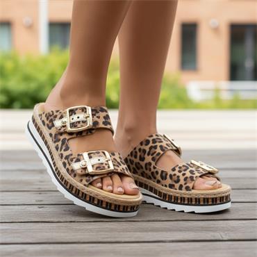 RIEKER V7955 MULE - LEOPARD