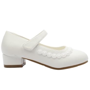 DUBARRY VELMA COMMUNION SHOE - WHITE