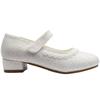 DUBARRY VELMA COMMUNION SHOE - WHITE MULTI