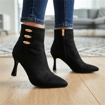 UNA HEALY WILD CAT BOOT - BLACK SUEDE
