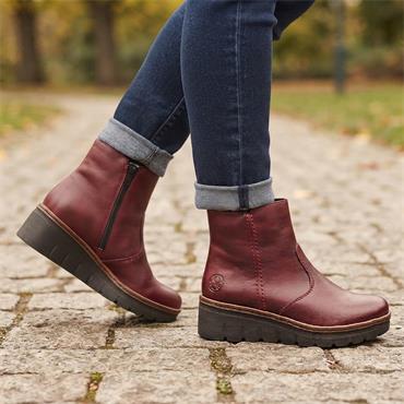 RIEKER X9165 GUSSET BOOT - WINE