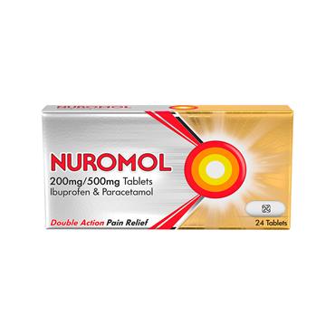 NUROMOL DUAL ACTION PAIN RELIEF 200/500MG TABLETS 24S