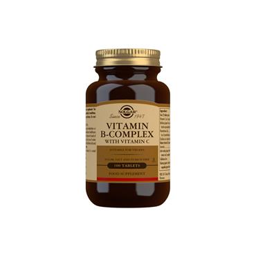 SOLGAR VITAMIN B COMPLEX + VITAMIN C 100 TABLETS