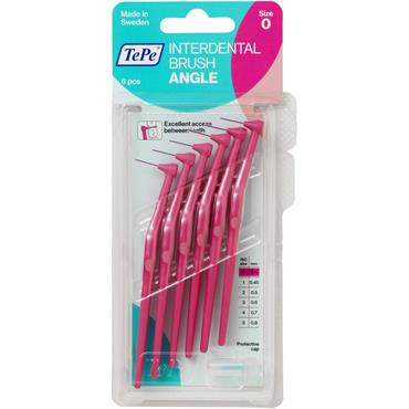 TEPE INTERDENTAL BRUSH ANGLE PINK 0.4MM 6PCS