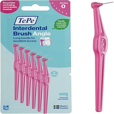 TEPE INTERDENTAL BRUSH ANGLE PINK 0.4MM 6PCS