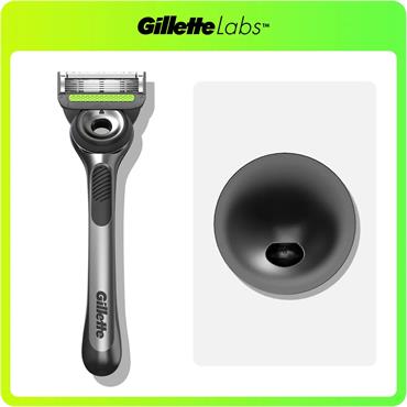 GILLETTE LABS EXFOLIATING RAZOR WITH MAGNETIC STAND