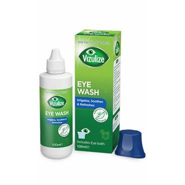 VIZULIZE MULTI ACTION EYE WASH SOLUTION + EYE BATH TRAVEL PACK 100ML
