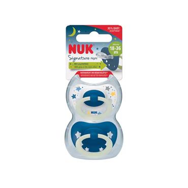 NUK SIGNATURE NIGHT BOY 18 36 MTHS PK2