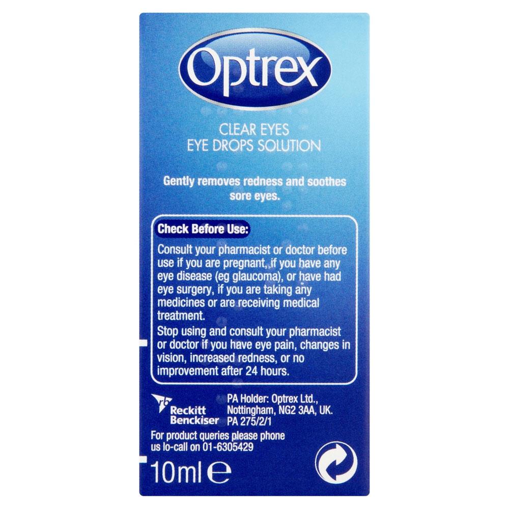 Optrex Clear Eyes Eye Drops Solution 10ml Ronaghans Pharmacy
