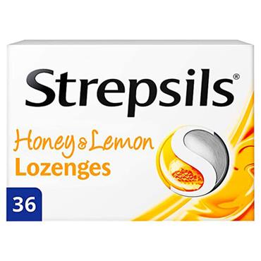 STREPSILS HONEY AND LEMON LOZENGES 36LOZ