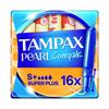TAMPAX COMPAK PEARL SUPER 16 PACK