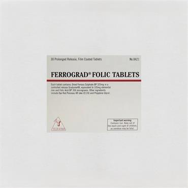 FERROGRAD FOLIC 30 TABLETS