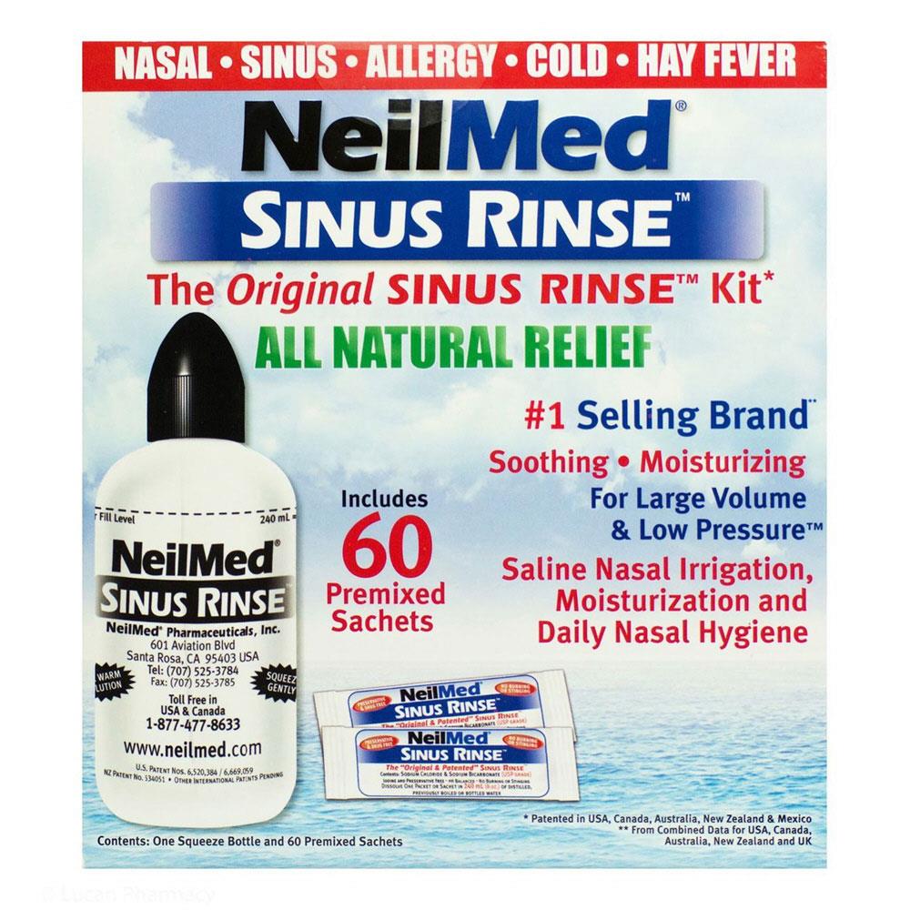 Neilmed Sinus Rinse Kit With 60 Sachets And 2 Bottle Ronaghans 