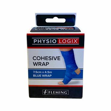 PHYSIOLOGIX COHESIVE BANDAGE BLUE 7.5CM X 4.5M 1PCE