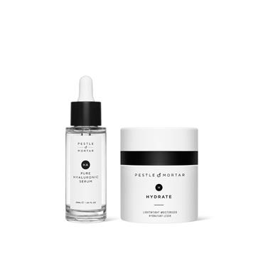 PESTLE & MORTAR HYDRATING DUO SERUM & MOISTURISER GIFT SET