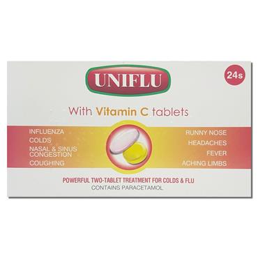 UNIFLU WITH VITAMIN C 24 TABLETS