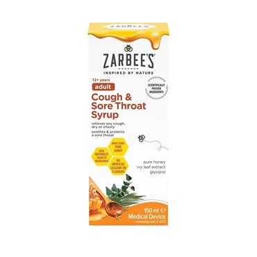 ZARBEES ADULT COUGH AND SORE THROAT 150ML