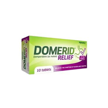 DOMERID RELIEF FOR NAUSEA & VOMITING 10MG 10 TABLETS