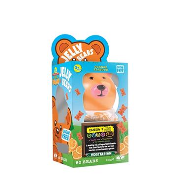 7TH HEAVEN JELLY BEARS OMEGA 3 ORANGE 120 PACK POUCH