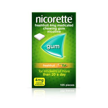 NICORETTE FRESHFRUIT GUM 4MG 105S