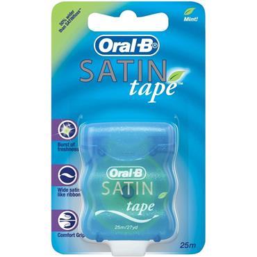 ORAL B SATIN WAXED MINT DENTAL FLOSS