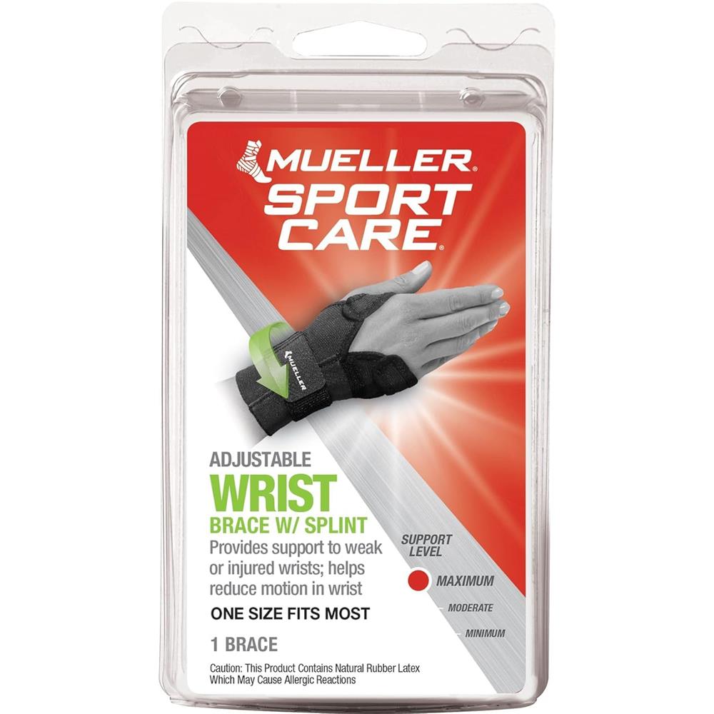 Mueller Adjustable Wrist Brace With Splint Black | Ronaghans
