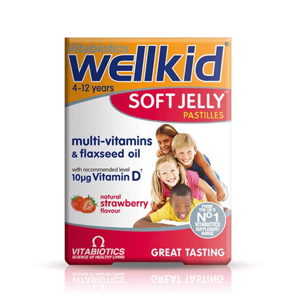Vitabiotics Wellkid 4 12 Years Soft Jelly Pastilles Strawberry 30 Pack Ronaghans Pharmacy Monaghan Ireland