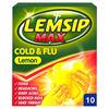 LEMSIP MAX COLD & FLU LEMON FLAVOUR 1000MG 10 SACHETS