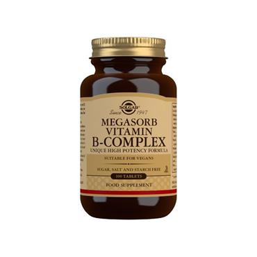 SOLGAR MEGASORB VITAMIN B COMPLEX 100 TABLETS