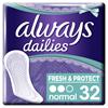 ALWAYS DAILIES PANTYLINERS NORMAL 32 PACK