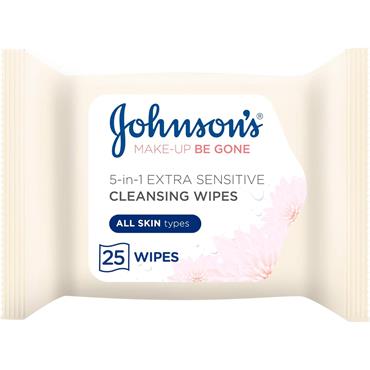 JOHNSONS FACIAL WIPES EXTRA SENSITIVE WIPES FRAGRANCE FREE 25S