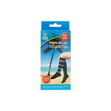 SURE TRAVEL FLIGHT SOCKS LARGE SIZE 9 - 12