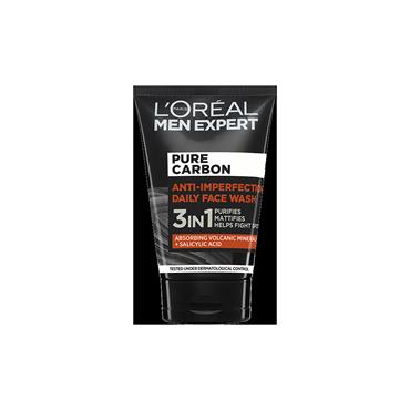 LOREAL MEN EXPERT PURE CARBON 3 IN 1 FACE WASH 100ML
