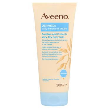 AVEENO DERMEXA DAILY EMOLLIENT CREAM VERY DRY ITCHY SKIN 200ML