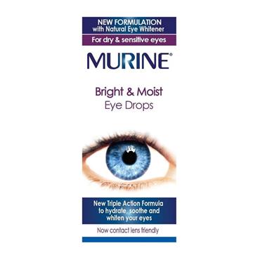 MURINE BRIGHT & MOIST EYE DROPS 15ML