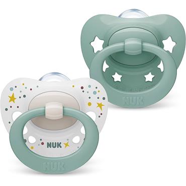 NUK SIGNATURE NIGHT SOOTHERS 0 6 MTHS