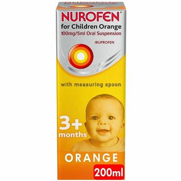 NUROFEN CHILDREN ORAL SUSPENSION ORANGE W/ SYRINGE 150ML.