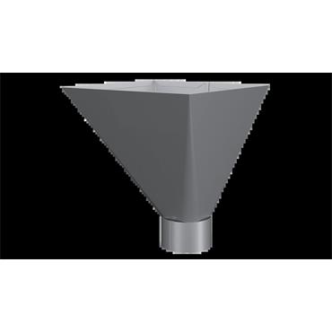 Lindab Steel Rainwater Square Hopper VATKL75GGRA Graphite