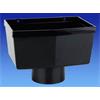 Lindab Steel Rainwater Vatkr Rectangular Hopper Head 75mm Black
