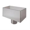 Lindab Steel Rainwater Vatkr Rectangular Hopper Head 75mm Black