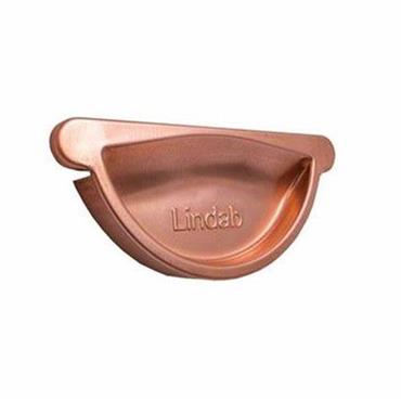 Lindab Steel Rainwater End 125 Red D