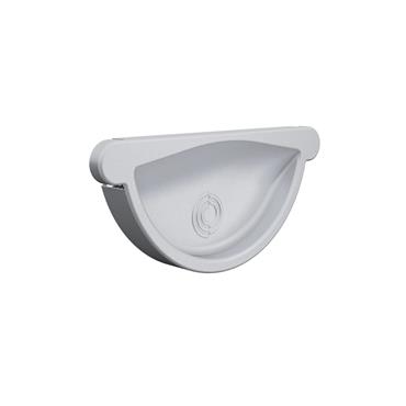 Lindab Steel Rainwater End 125 Red D
