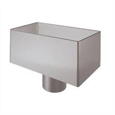 Lindab Steel Rainwater Vatkr - 75mm Graphite Grey Hopper Head