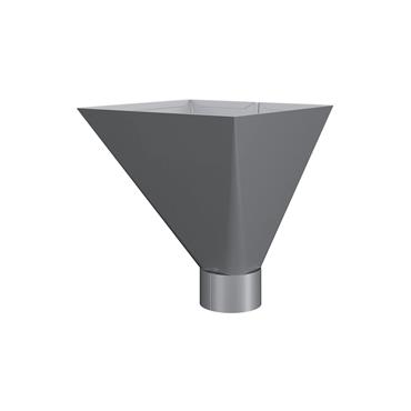 Lindab Steel Rainwater VATKR Rectangular Hopper Head 75mm Spigot
