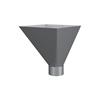 Lindab Steel Rainwater VATKR Rectangular Hopper Head 75mm Spigot